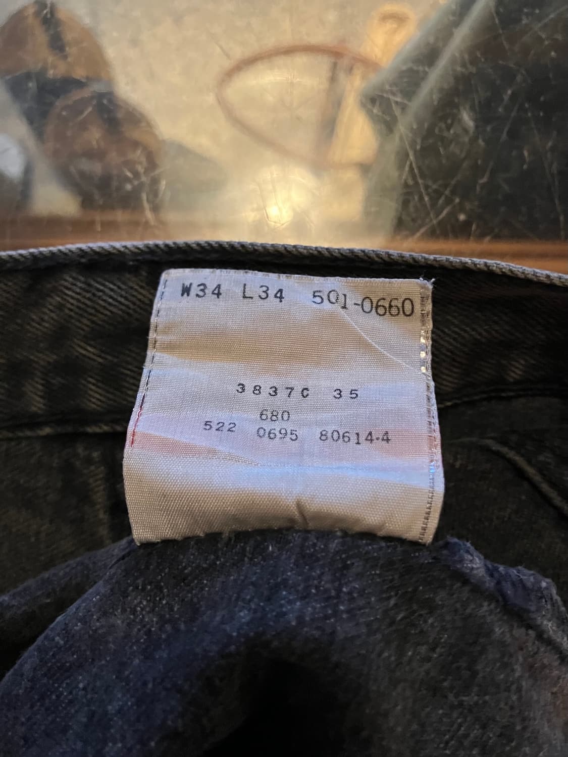 90s USA 빈티지 리바이스 501 0660 블랙진 흑청 데님 팬츠 상품이미지10