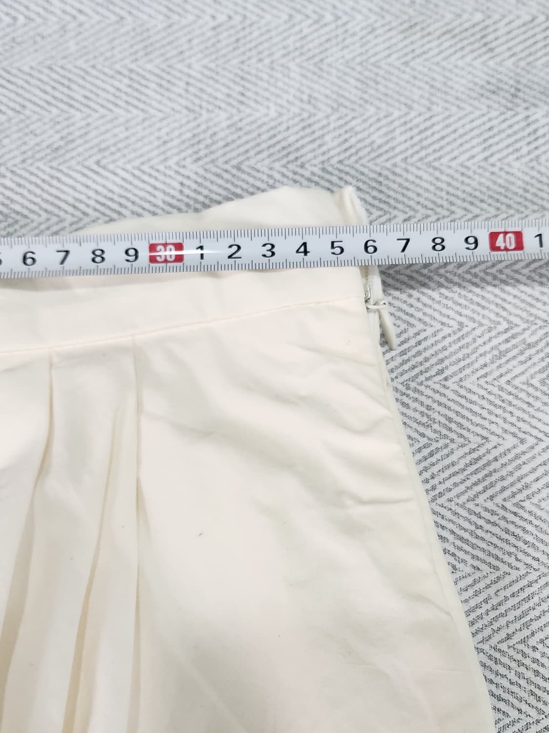 [M] 애드모어 ADDMORE 아이보리 플레어 롱 스커트 상품이미지8