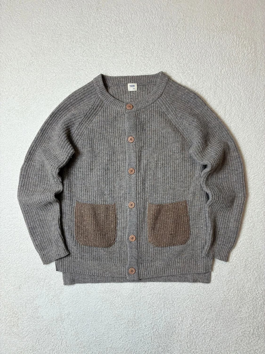 아나더오피스 실크 램스울 케이블 니트 가디건 PN6308    상품이미지1