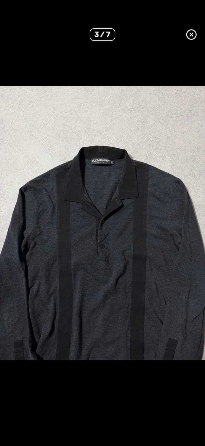 돌체앤가바나 패널 폴로셔츠 차콜 상품이미지3