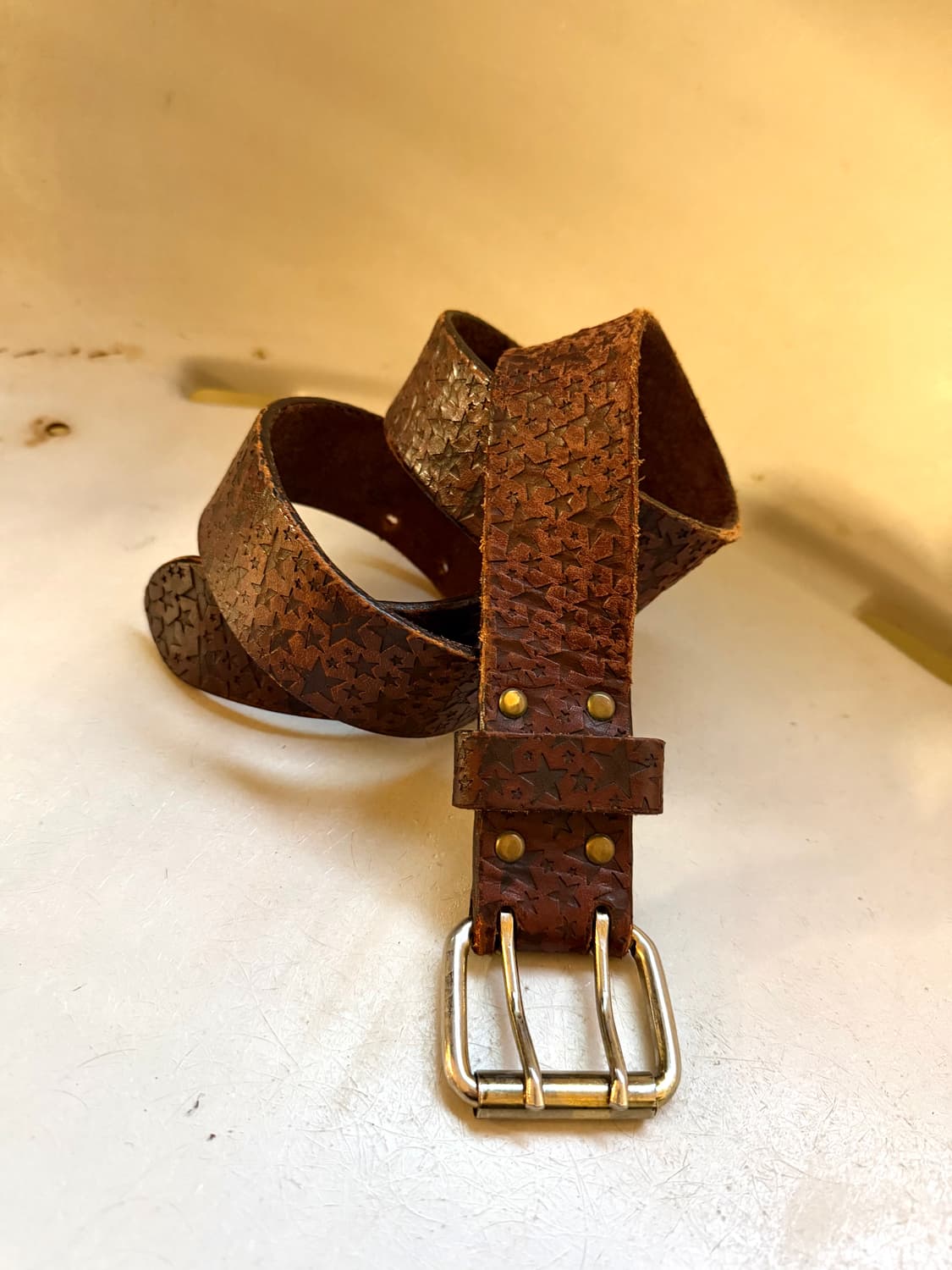 슈프림 스타 레더 벨트 상품이미지2