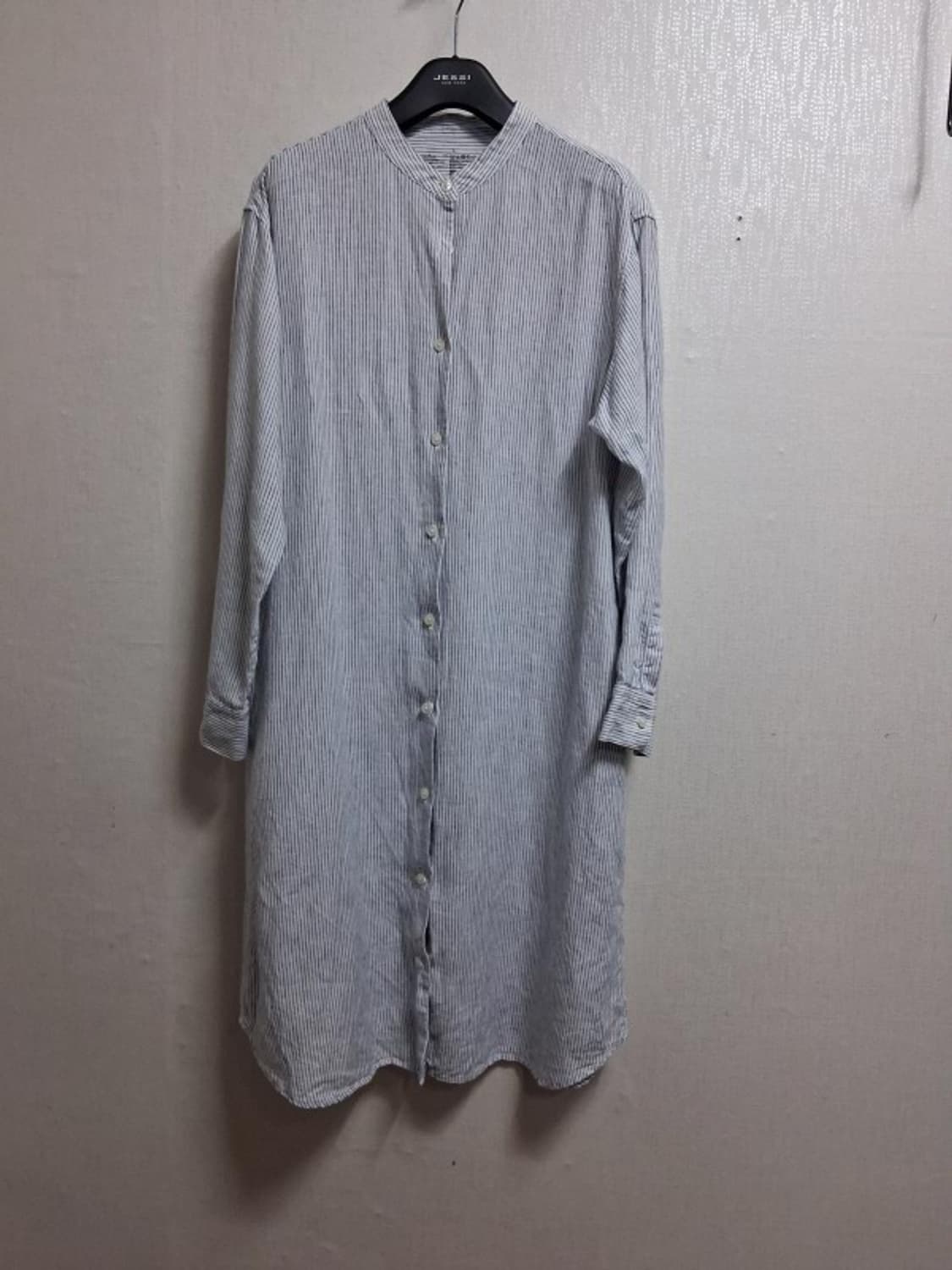 무인양품 MUJI 무지  린넨 셔츠원피스 100%린넨6677. L 상품이미지1