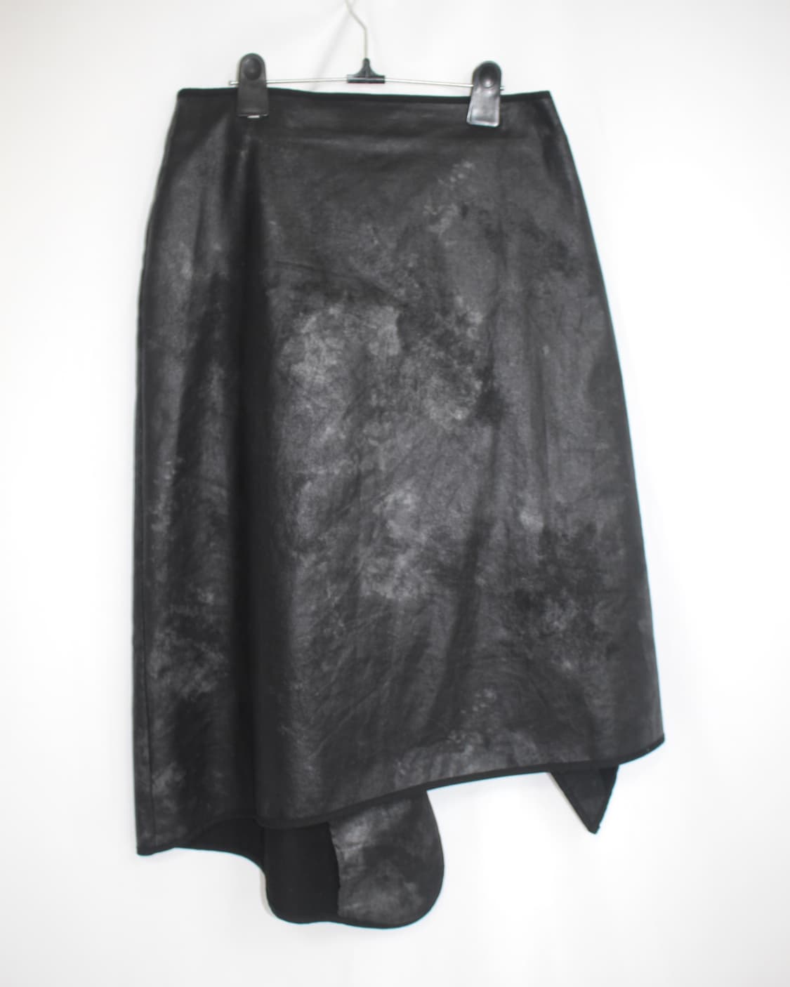 Stone washing block button leather skirt 상품이미지7