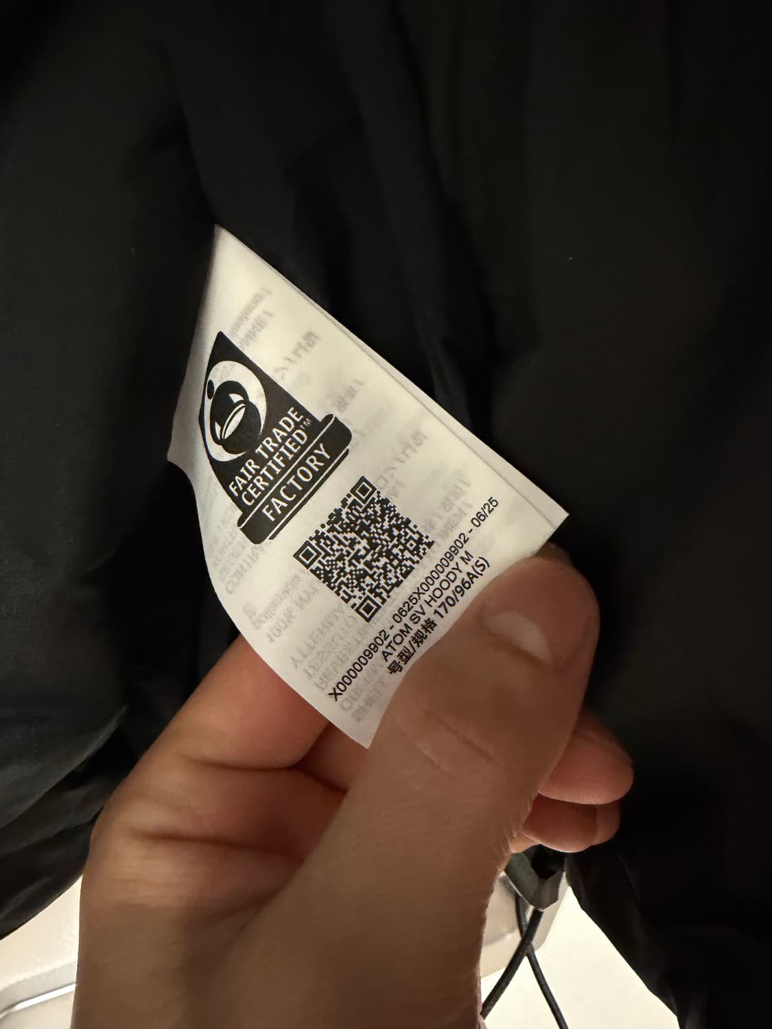 아크테릭스 아톰sv 후디 블랙 상품이미지4