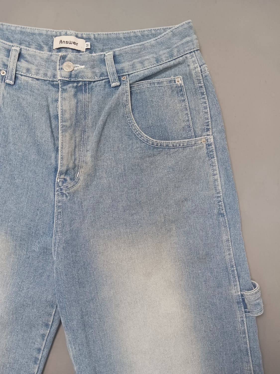 [M] 앤서 연청 자수패치 카펜터 데님 팬츠 청바지 상품이미지5