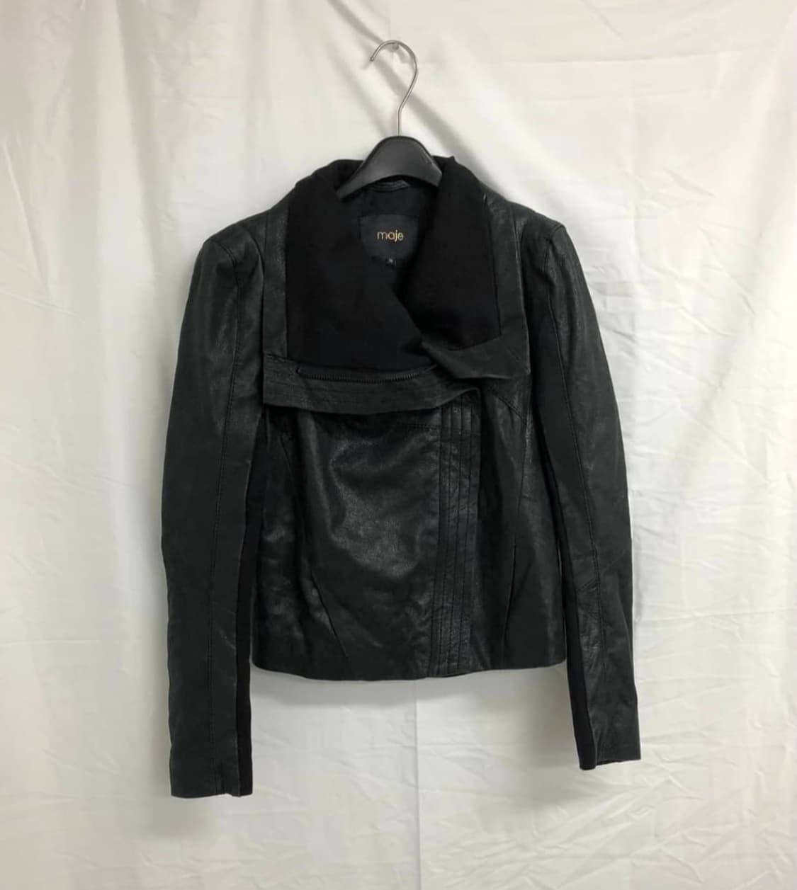 Maje 하이넥 레더자켓 상품이미지1