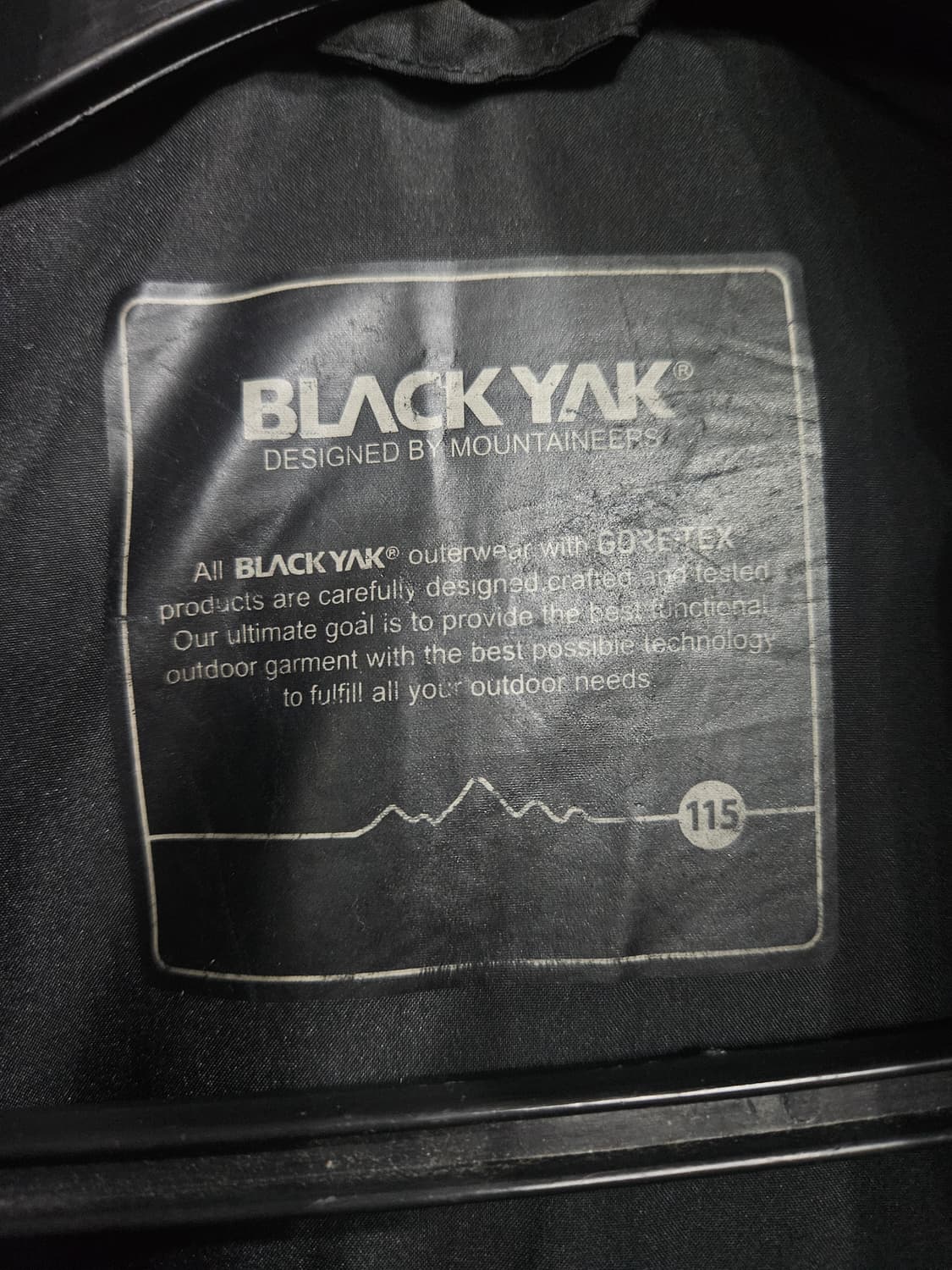 블랙야크 고어텍스 차콜컬러 남성 110~115 구스다운 패딩  상품이미지3