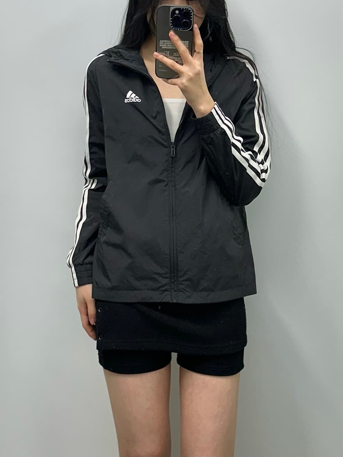 아디다스 블랙 사이드라인 바람막이 상품이미지1