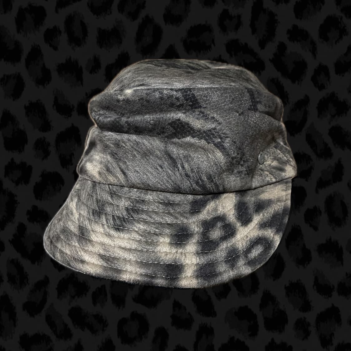 빈티지 레오파드 셔링캡 2000s 오네갸루 상품이미지3