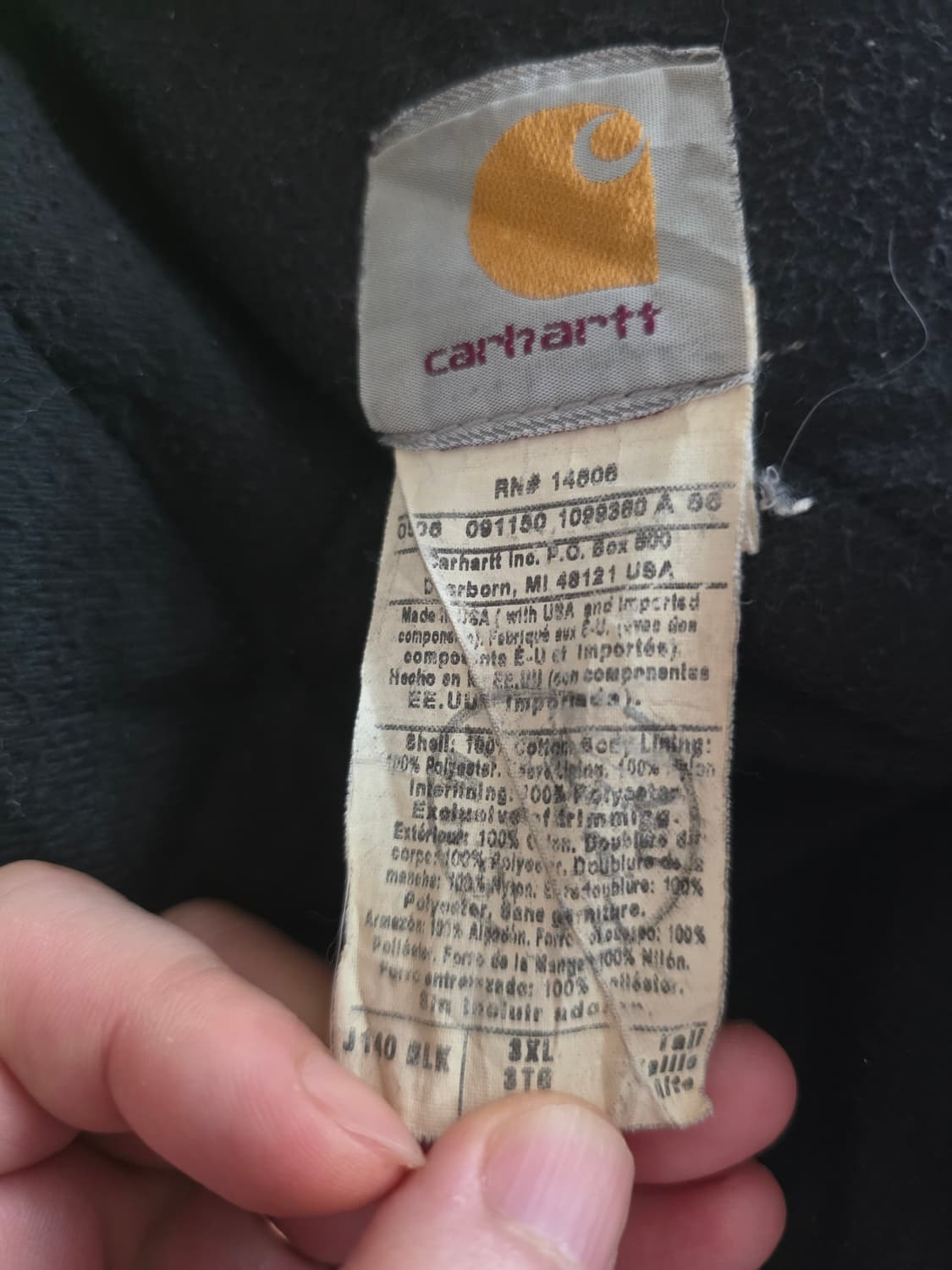 칼하트 J140 덕 액티브 자켓 후드 3XL tall 115-120 상품이미지8