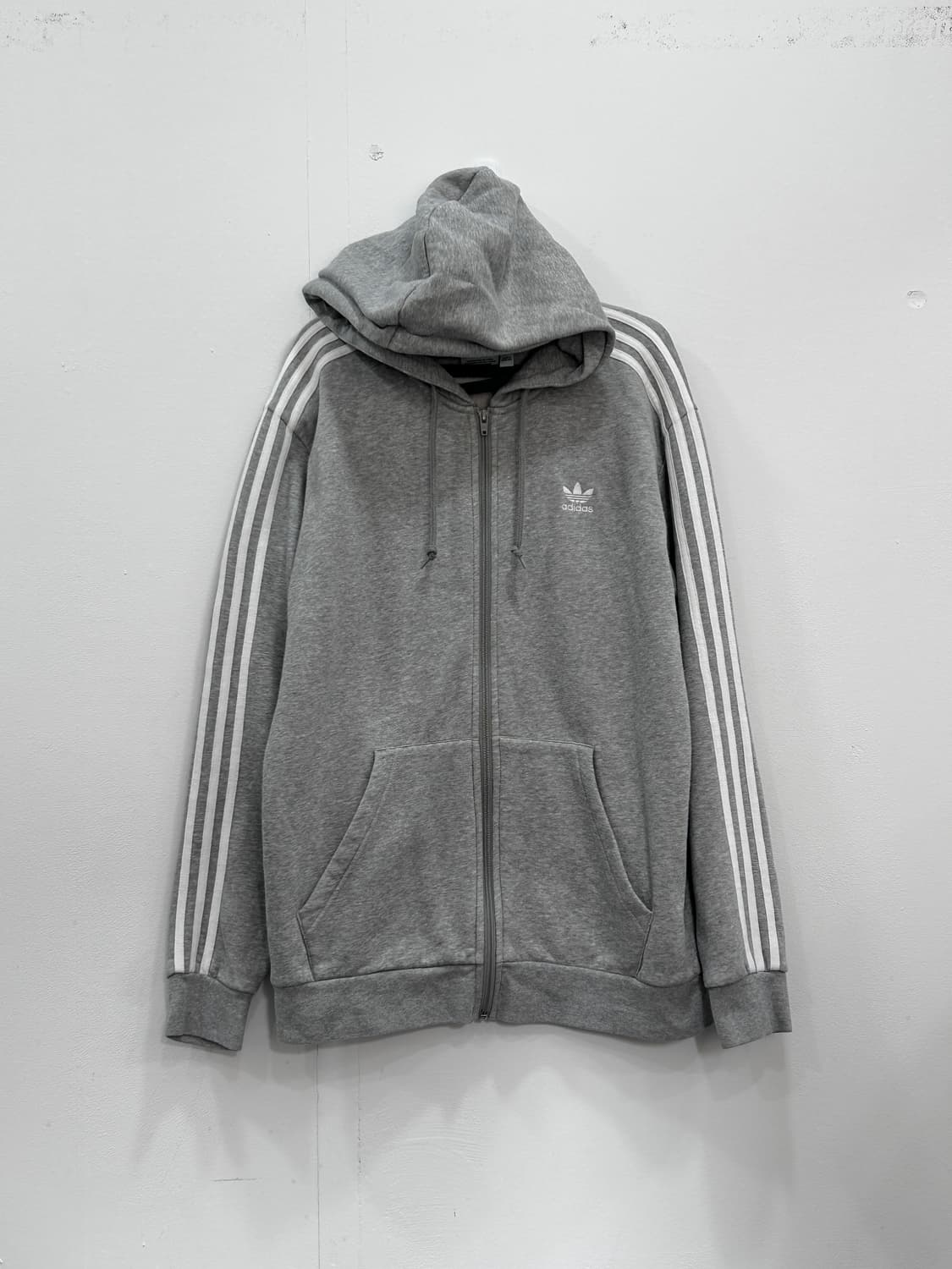 아디다스 파이어버드 삼선 후드집업 그레이 XL 기모 상품이미지7