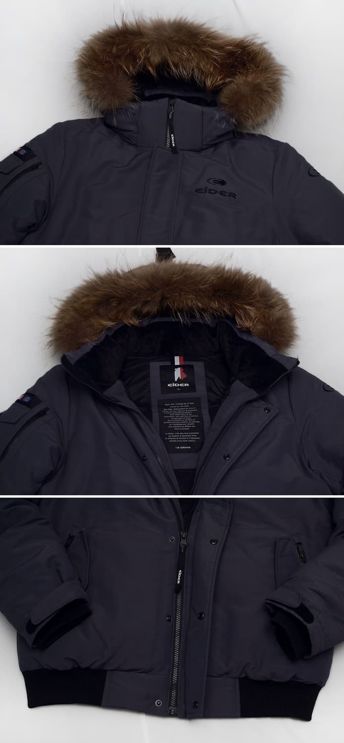 신품급) 아이더 스투키 헤비 구스다운 봄버 숏패딩 자켓 (L/100+) 상품이미지4