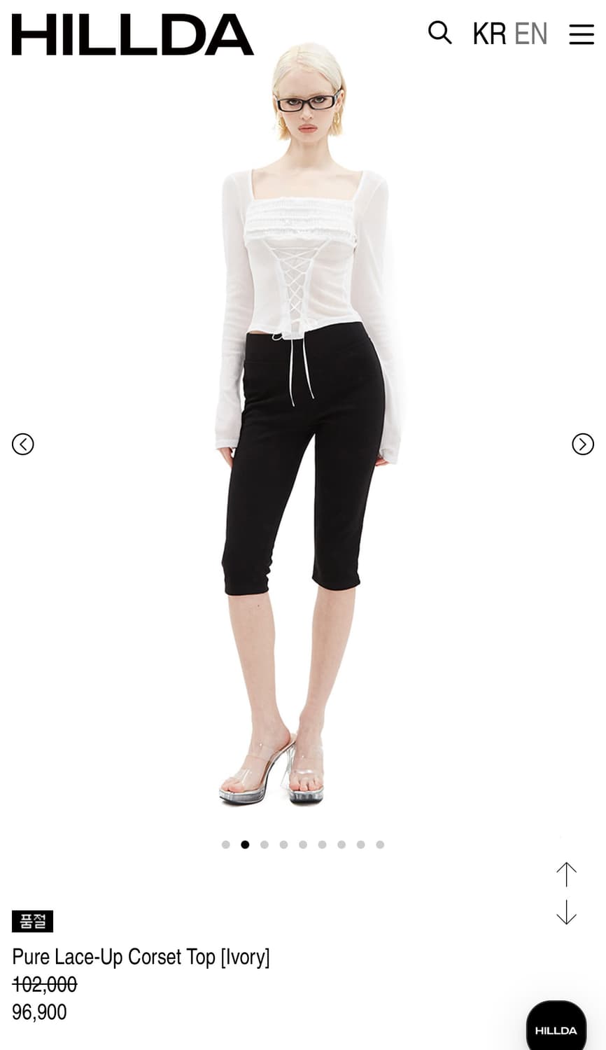힐다 퓨어 레이스업 코르셋 탑 상품이미지2