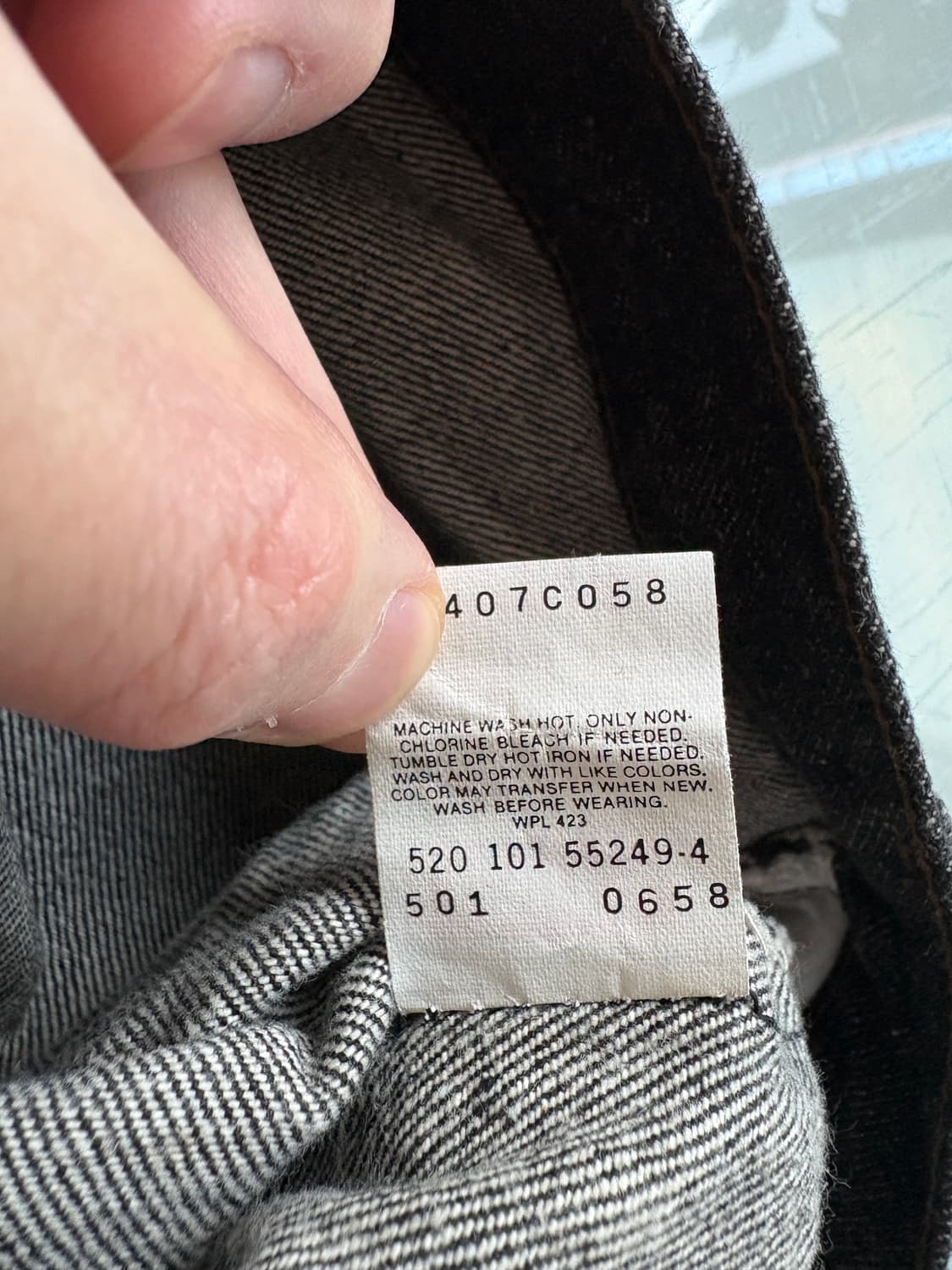 90s 리바이스 501-0658 흑청 블랙진 made in usa 상품이미지7