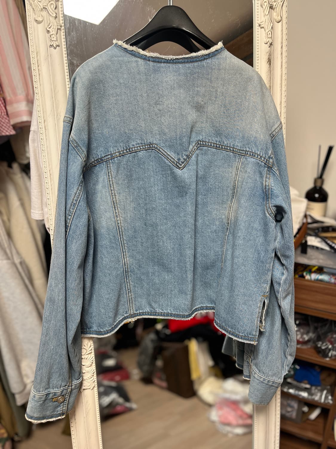 럭키슈에뜨 데님 크롭 자켓 36 상품이미지5