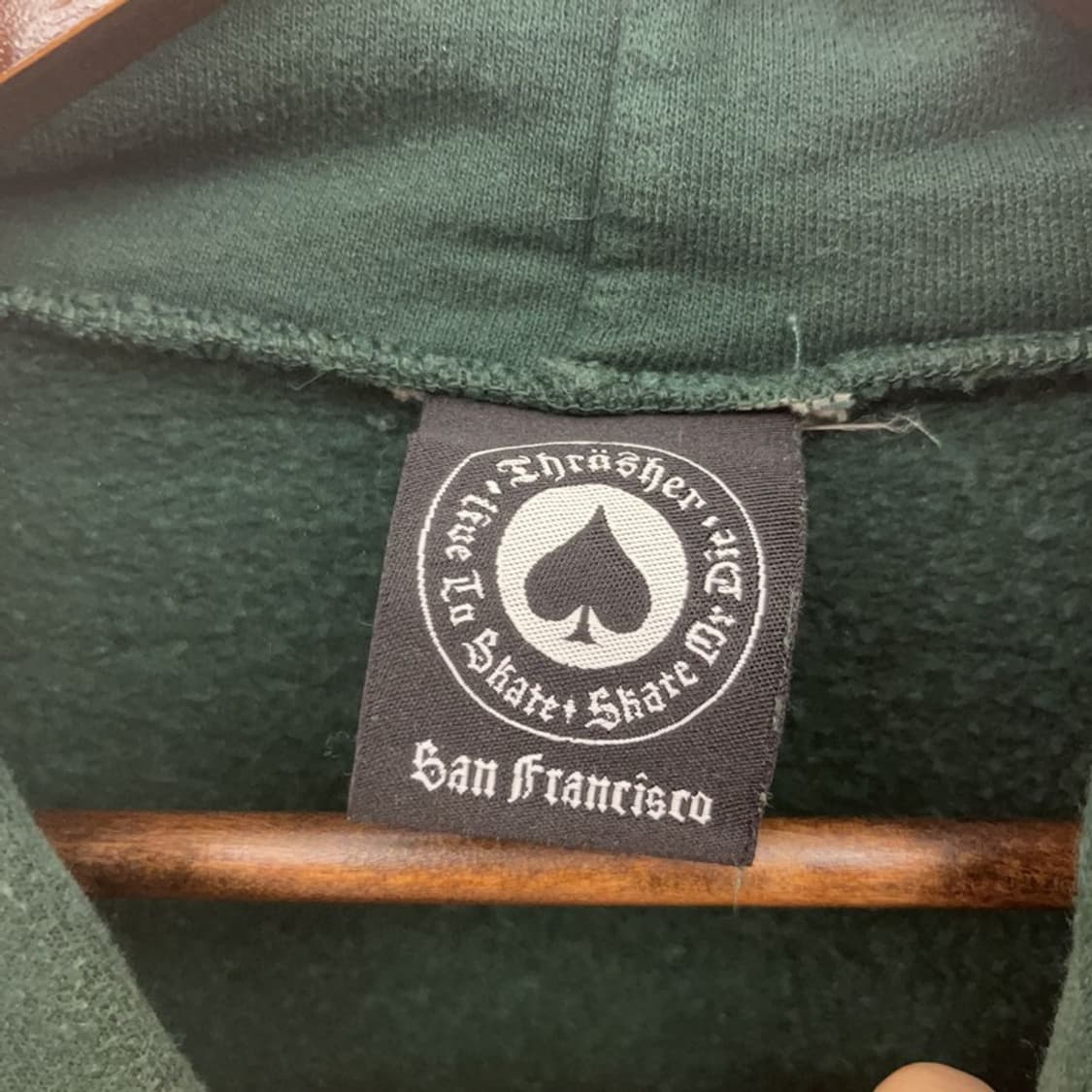 트레셔 스트릿 불꽃로고 딥그린 약기모 후드티 M C08230 상품이미지5