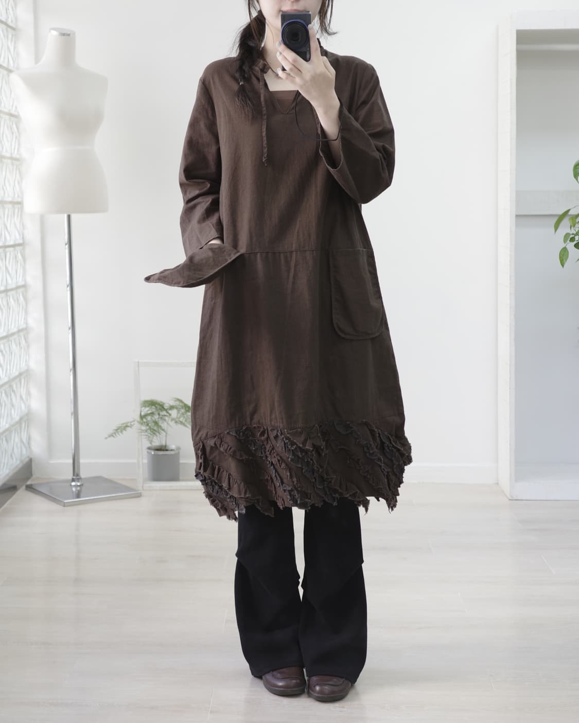 Lis Khros brown one-piece 상품이미지5