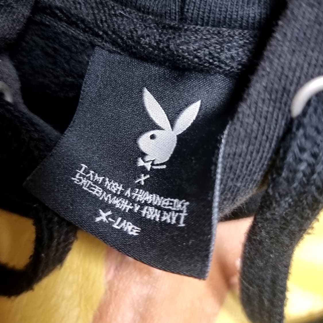 아임낫휴먼비잉*플레이보이 콜라보블랙 후드티 (105) 상품이미지4