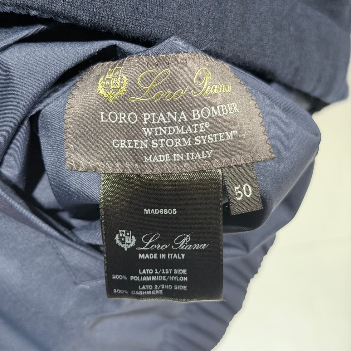 (A+/50) / 로로피아나 윈드메이트 리버서블 봄버 자켓 네이비 상품이미지8