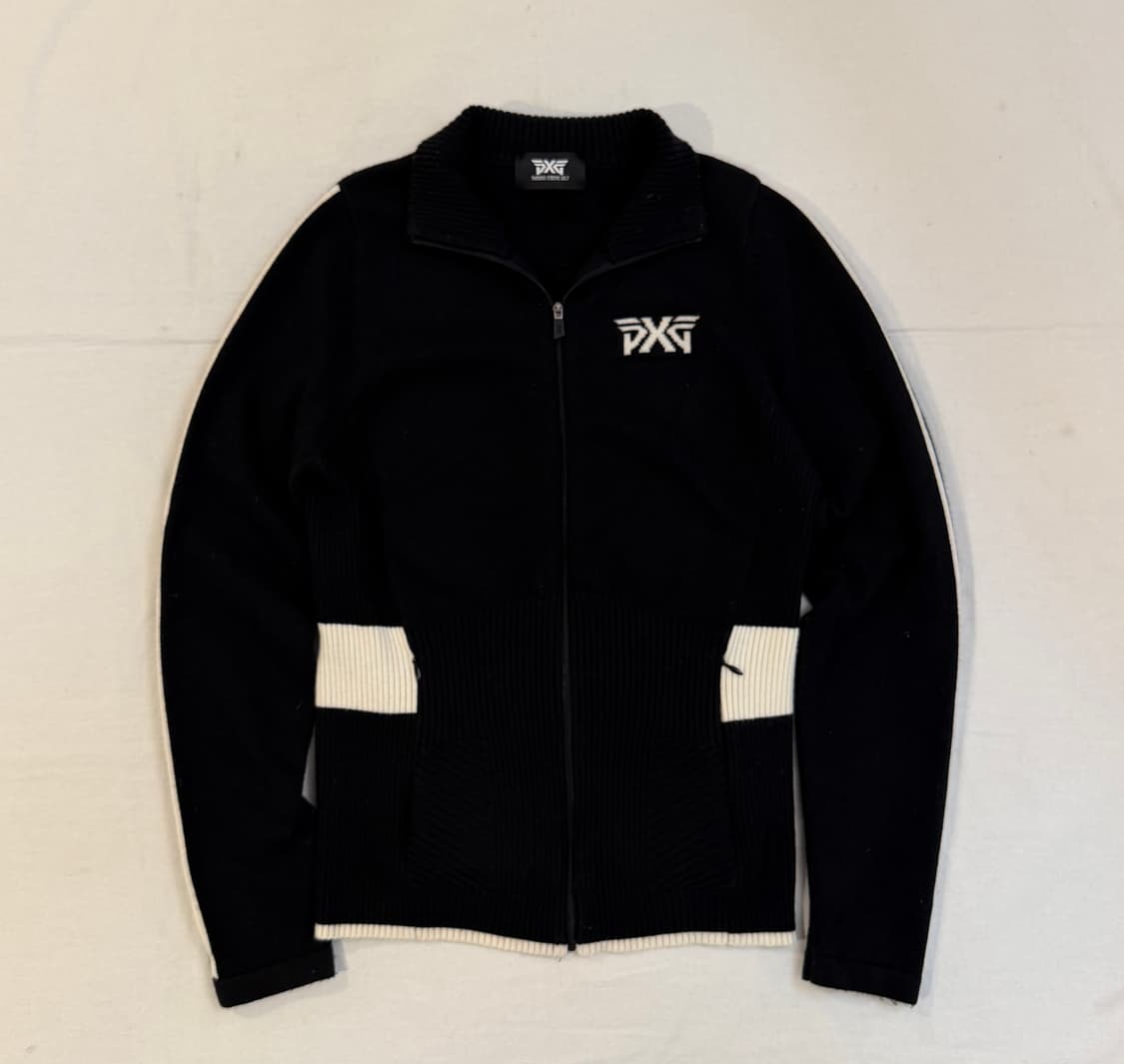 PXG 골프 니트 집업 블랙 상품이미지1