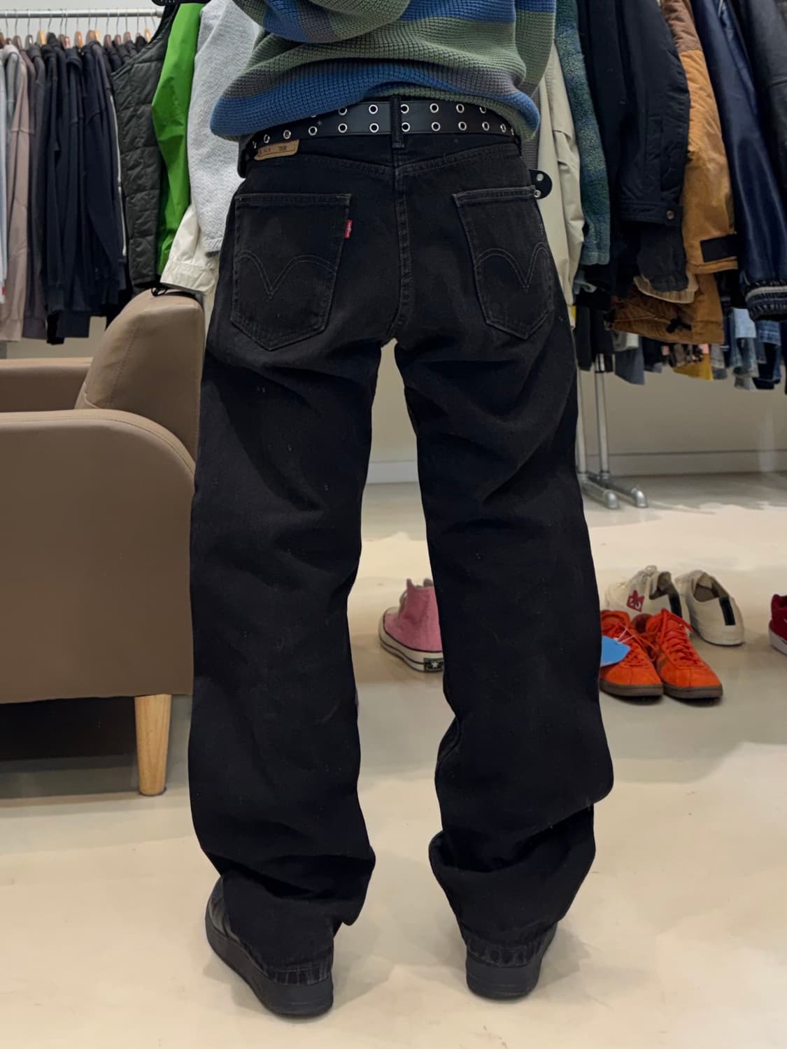 리바이스 505 흑청 팬츠 상품이미지6