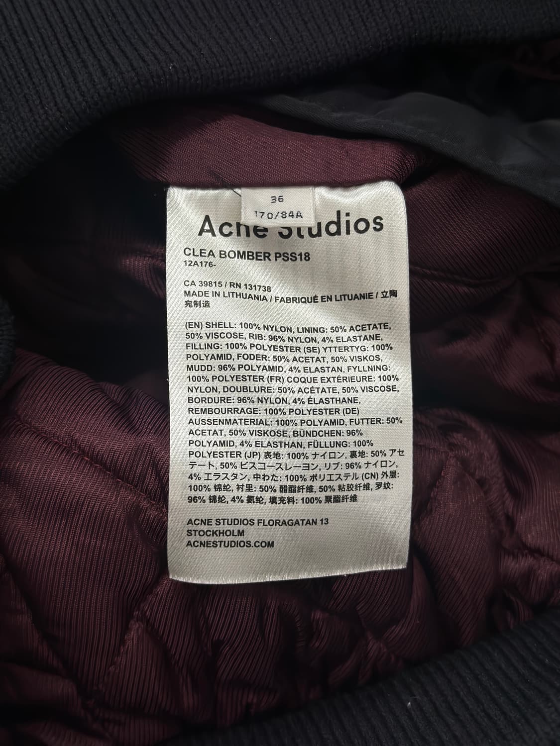 아크네스튜디오 CLEA 봄버 자켓  상품이미지8