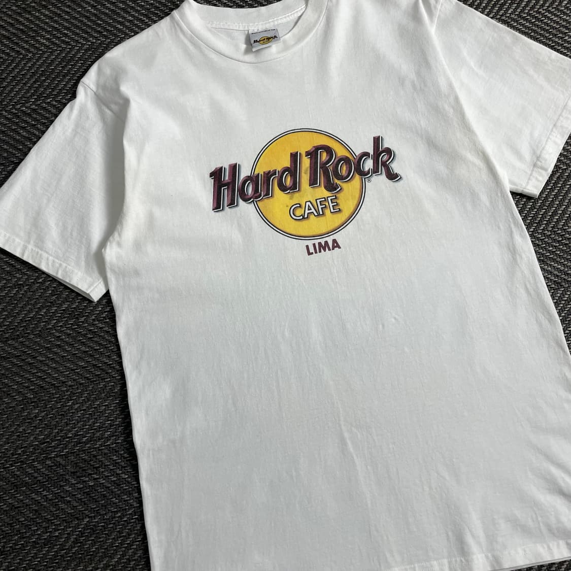 00s 하드락카페 프린팅 화이트 반팔 티셔츠y 3788 상품이미지3