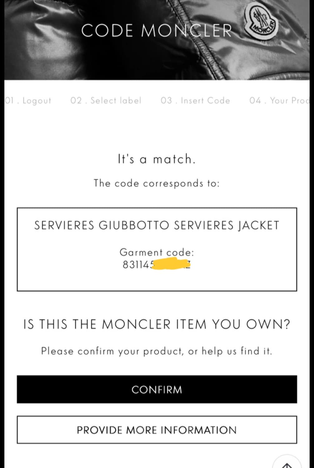 [미사용 새상품] 몽클레어 패딩 1사이즈 95 상품이미지5