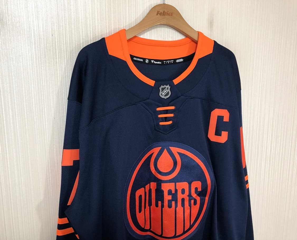 NHL 파나틱스 에드민턴오일러스 써드유니폼/져지 L 97 코너 맥데이비스 상품이미지5