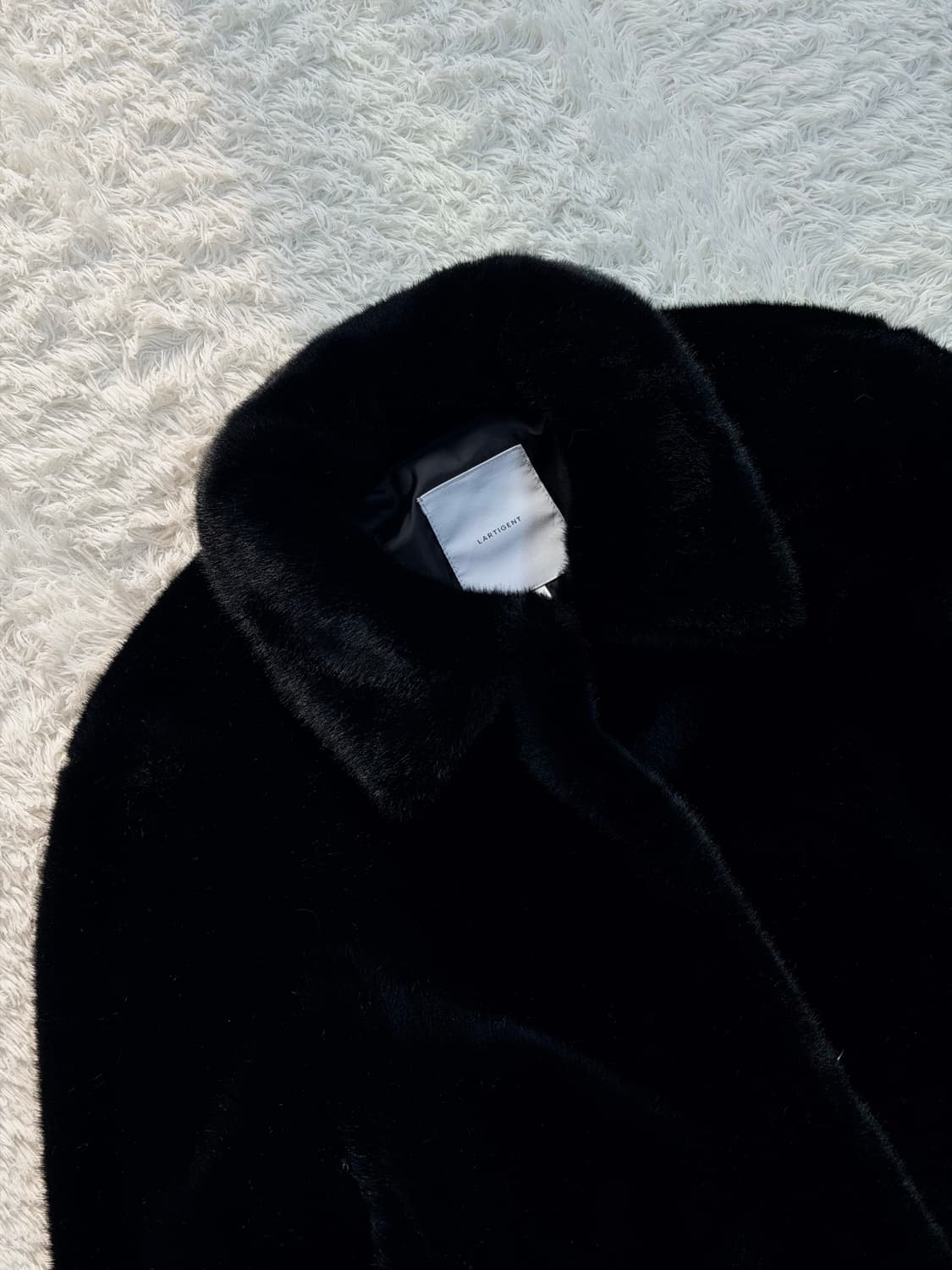 라티젠트 W 숏 퍼 자켓 블랙 M 상품이미지3