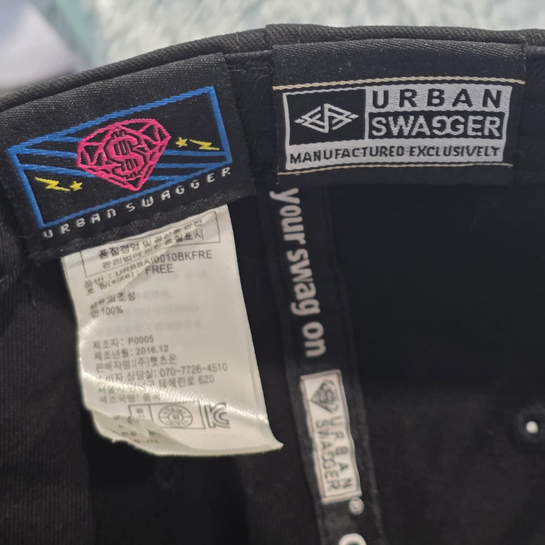p1-9:URBAN SWAGGER어반스웨거 베이직로고 캡(약56~60cm 상품이미지9