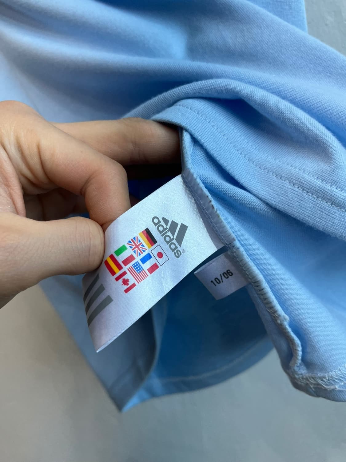 아디다스 재팬 스카이블루 반팔 미사용품 상품이미지4