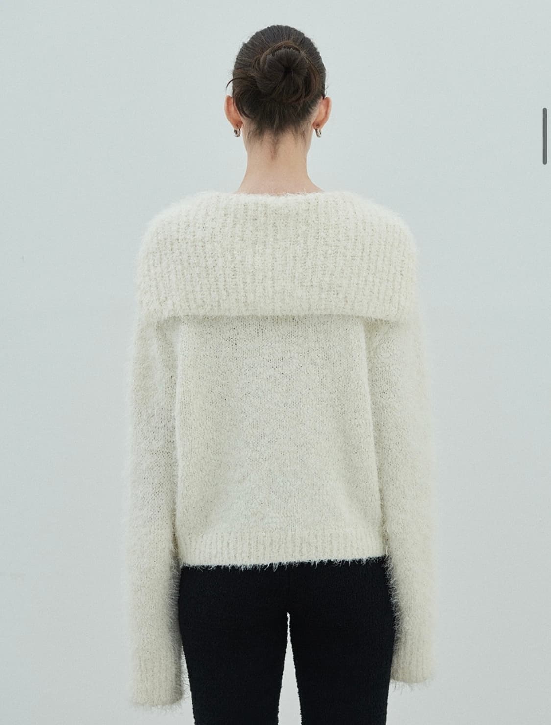 다이애그널 세일러 퍼 니트 가디건 상품이미지2