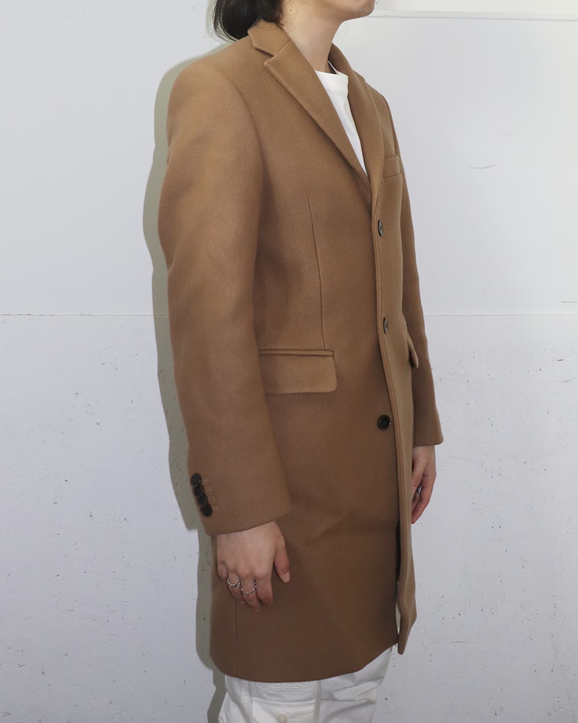 아크네 스튜디오 싱글 브레스티드 울 코트 카멜 상품이미지2