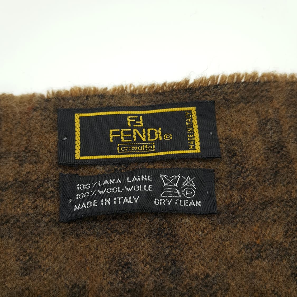 MX180 펜디 FF 모노그램 브라운 울 목도리 머플러 상품이미지4