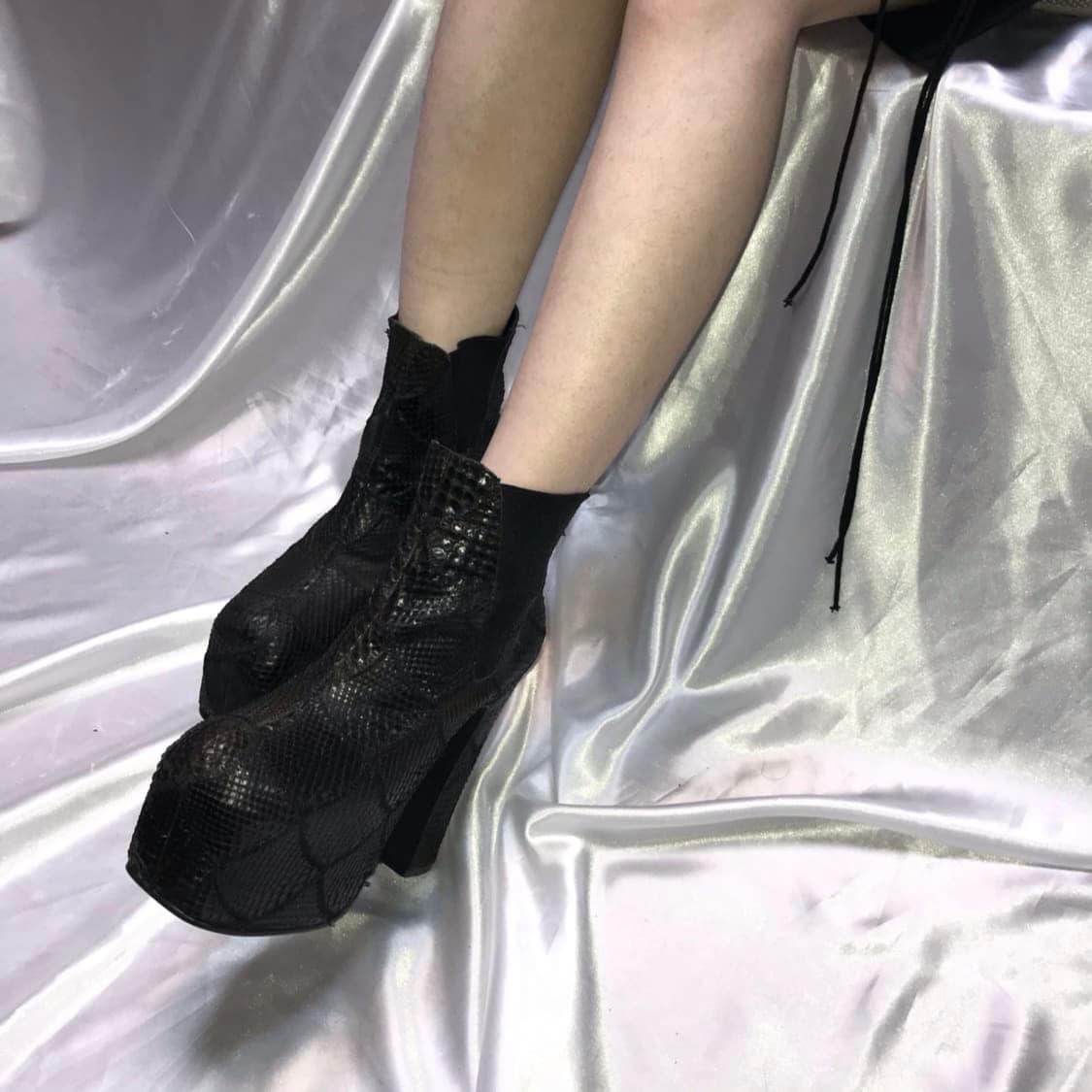 히스테릭글래머 파이톤 패치워크 힐 부츠 상품이미지4