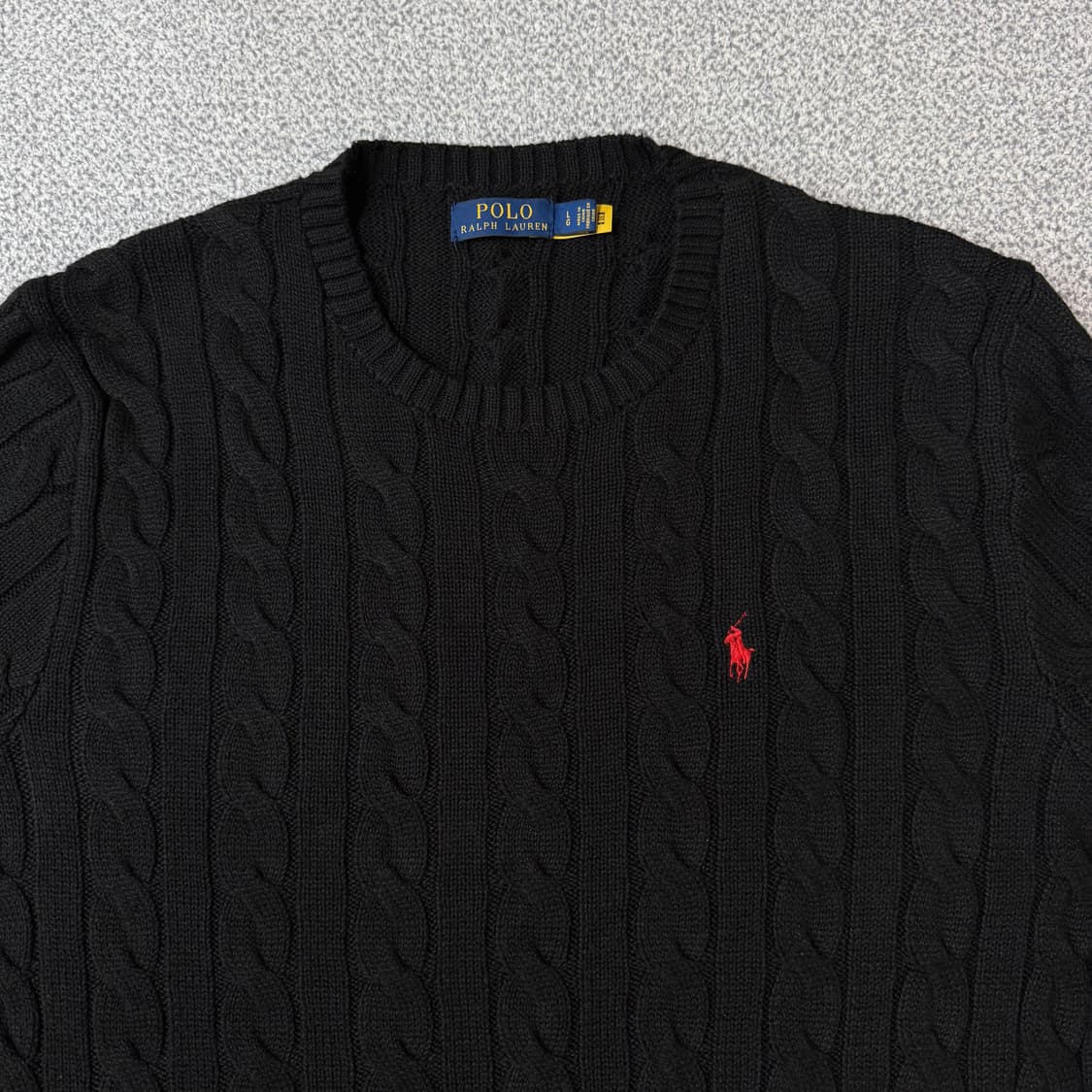 [정품QR] 폴로 랄프로렌 꽈배기 니트 남성용 상품이미지2