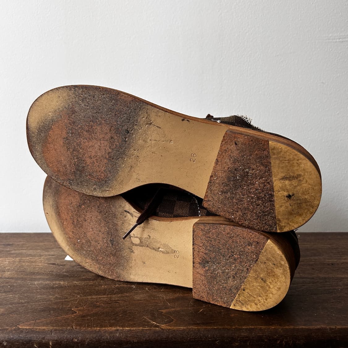 Checkerboard Distressed Cotton Shoes 상품이미지7