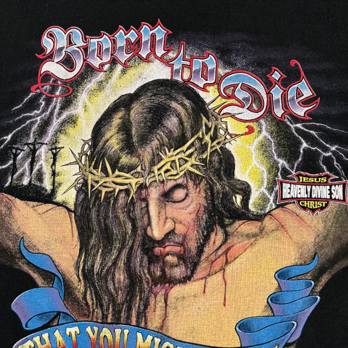 빈티지 90s 할리데이비슨 지저스 Jesus 패러디 티셔츠 상품이미지4