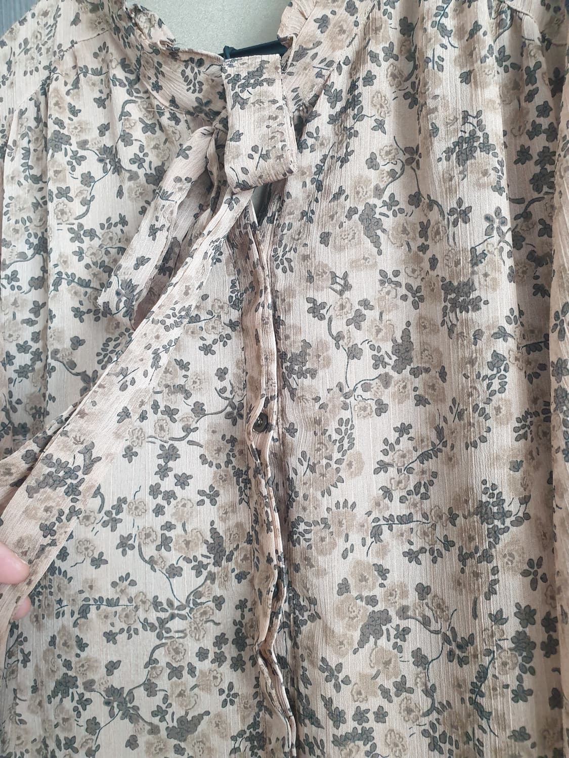 🍁더엣지(THE ATG) FW플로럴 쉬폰 롱원피스 상품이미지6