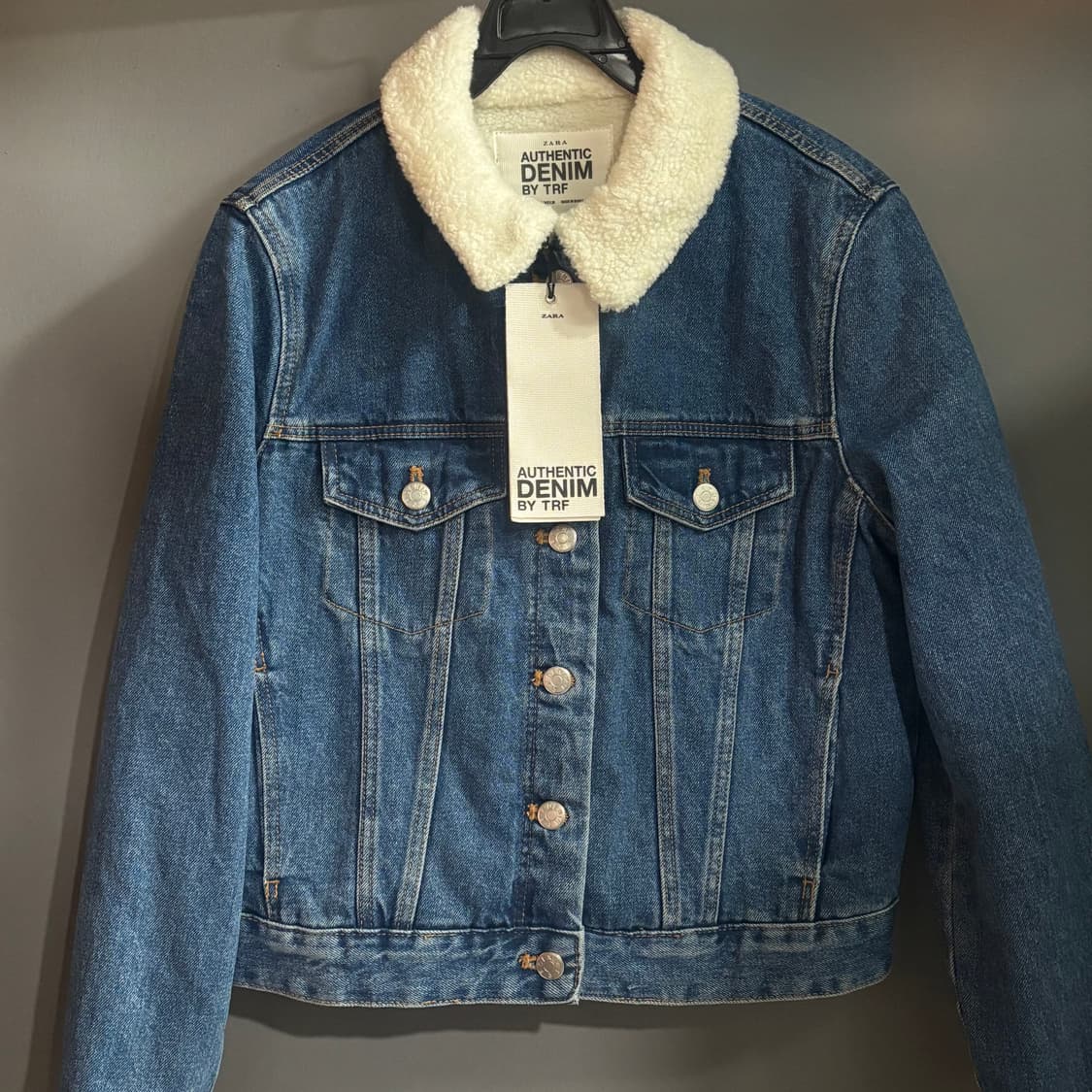 (새상품) ZARA자라 여성 뽀글이 데님 자켓 청자켓 S 상품이미지2