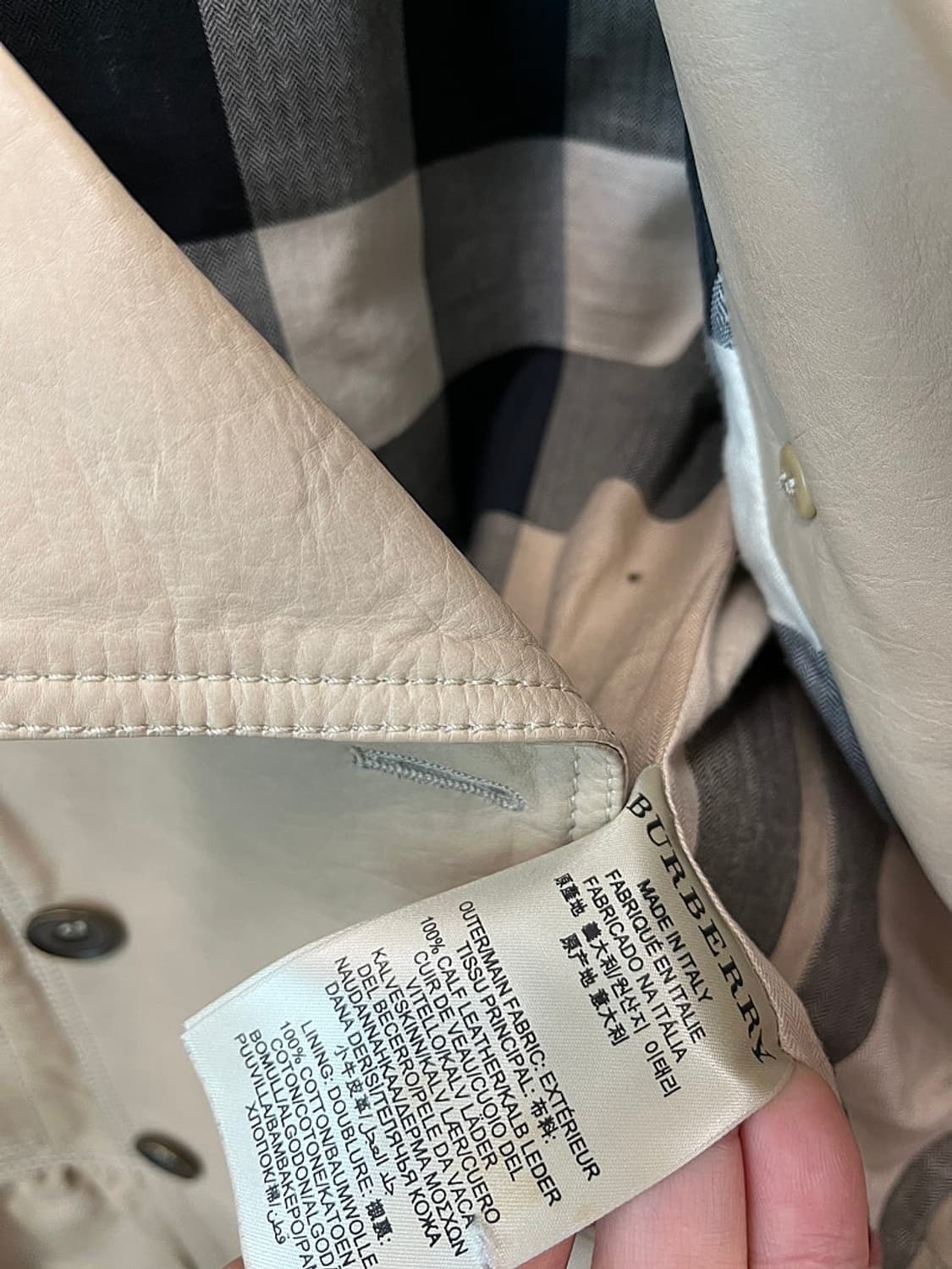 여) 버버리 카프스킨 숏 트렌치자켓 상품이미지7