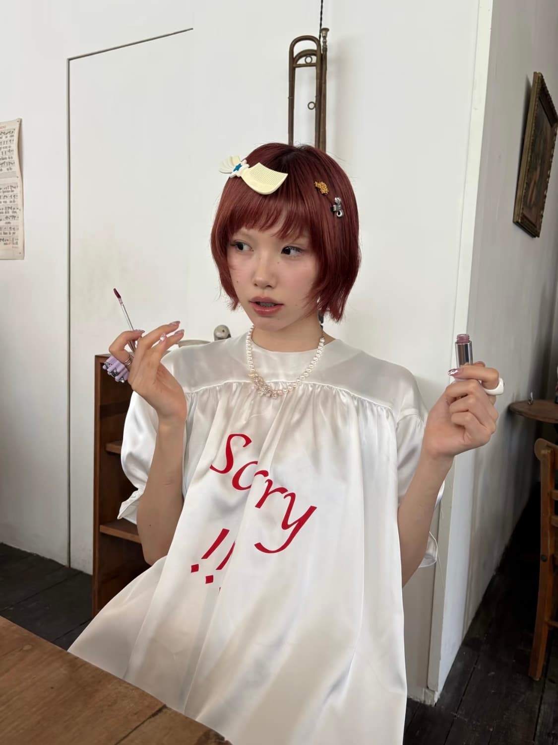 I’m sorry 화이트 원피스 상품이미지2