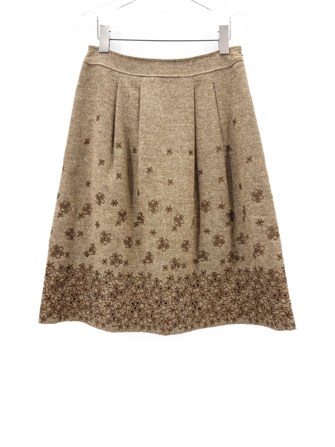 빈티지 플라워 자수 미디 스커트 상품이미지3