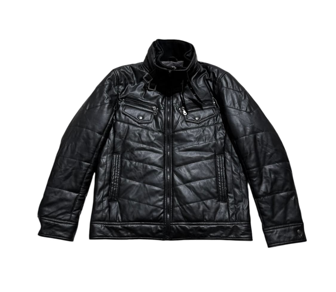 루이 샤브론 페이크 레더 다운 자켓 상품이미지1