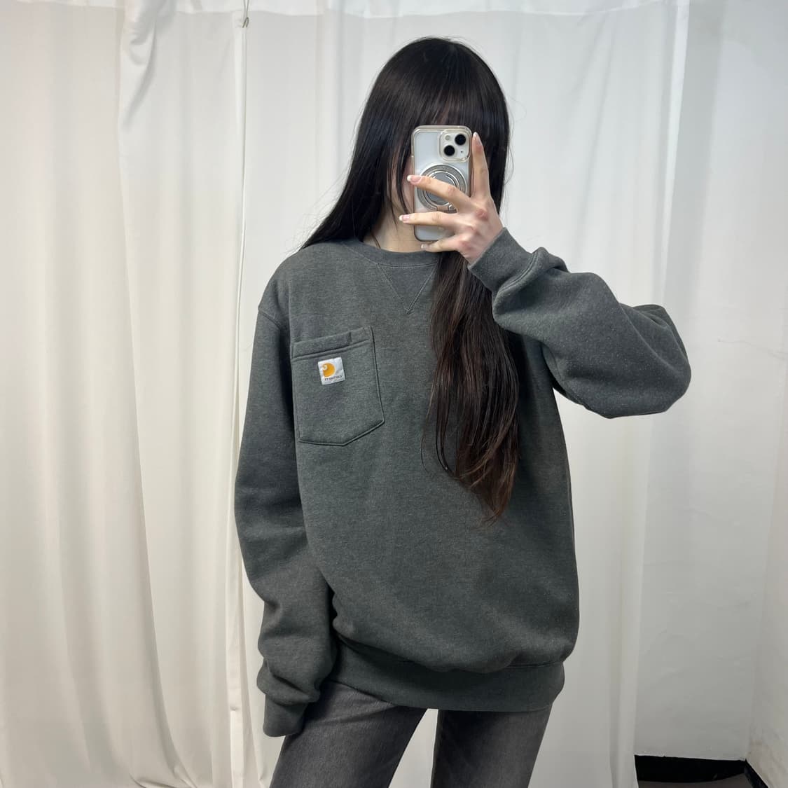 Carhartt Grey Sweatshirt 상품이미지1