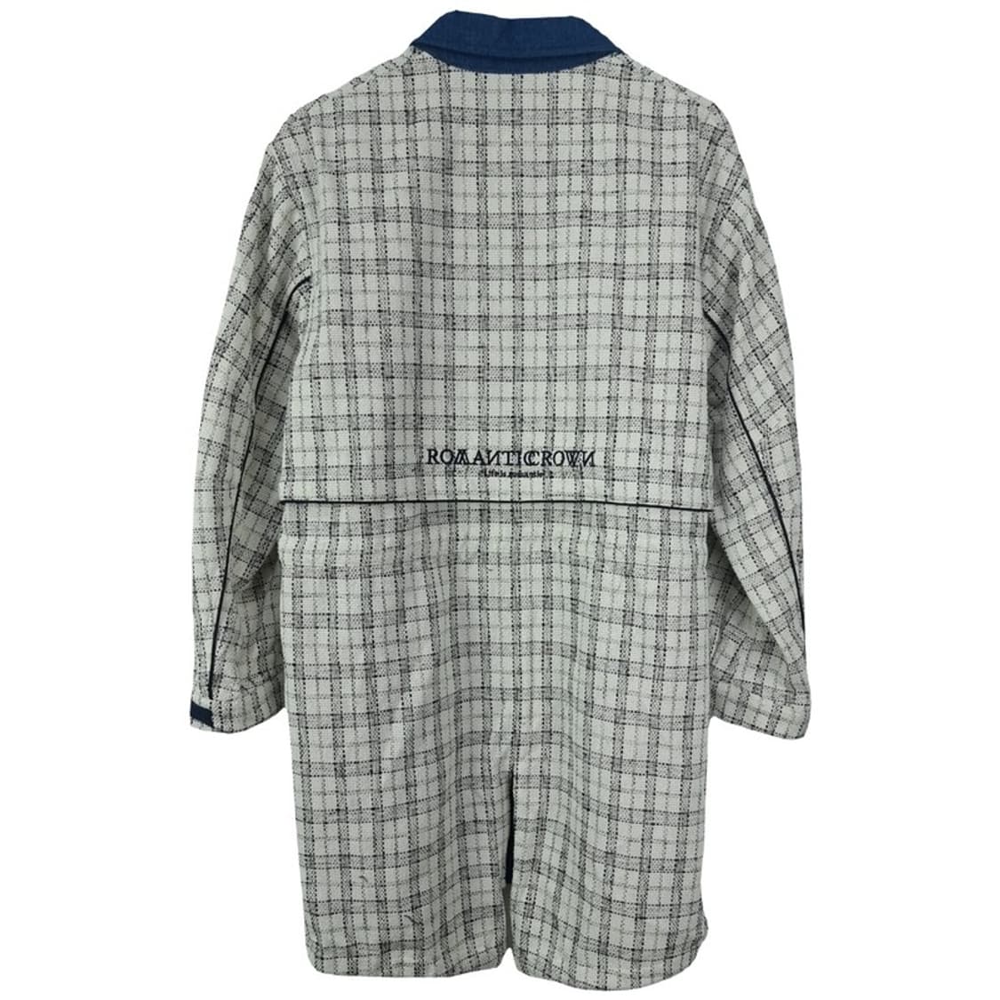 [로맨틱크라운] 오버핏 데님 카라 트위드 야상 코트 M18770 상품이미지3