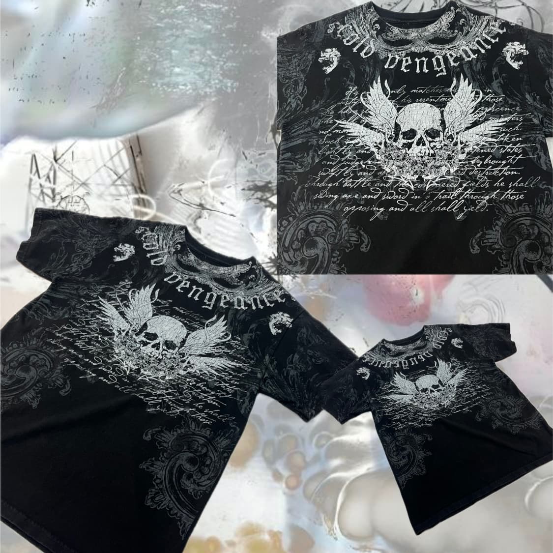 Punk skull Gothic detail t-shirt 상품이미지7