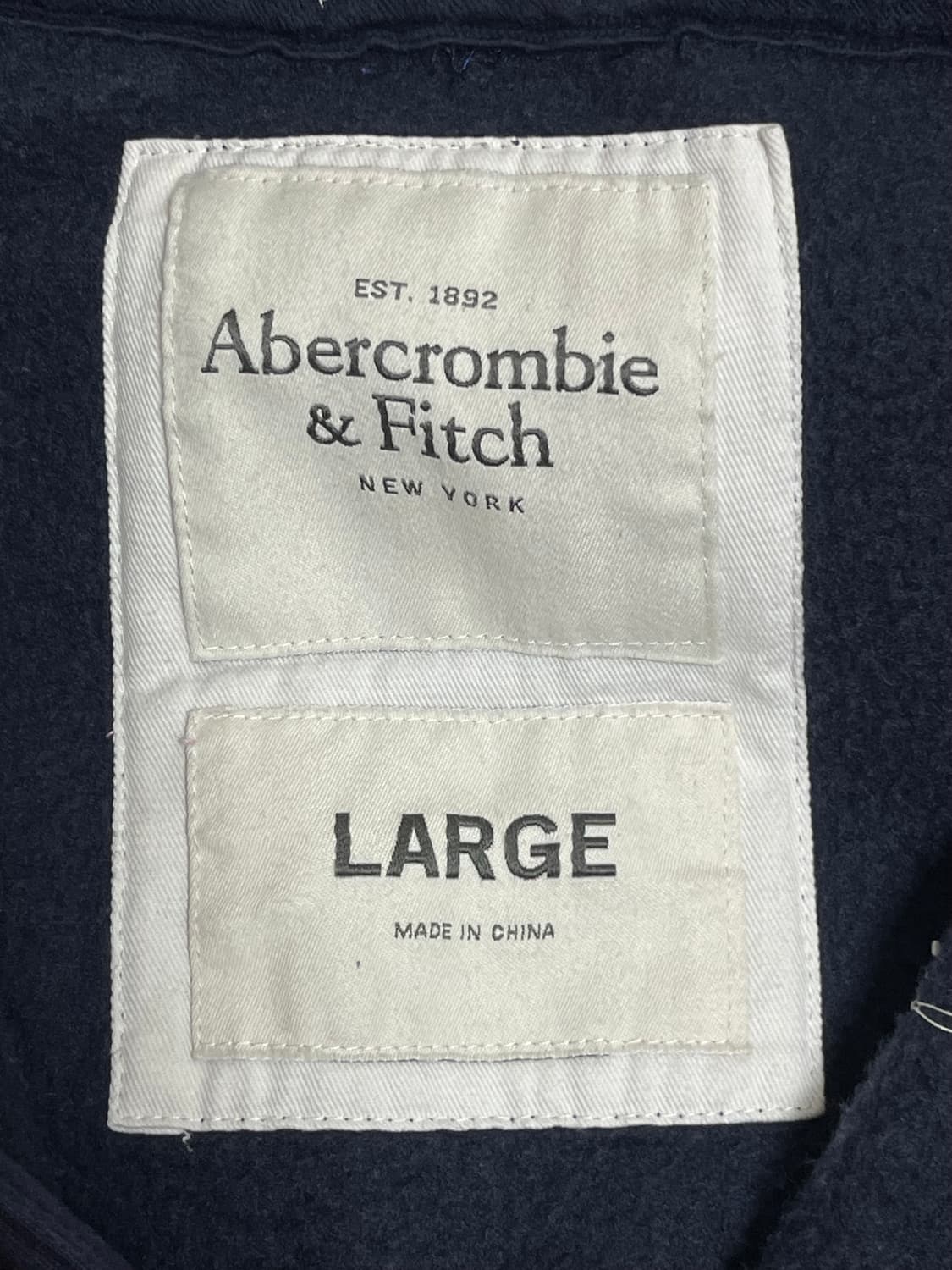 아베크롬비앤피치 네이비 후드집업 L 상품이미지3