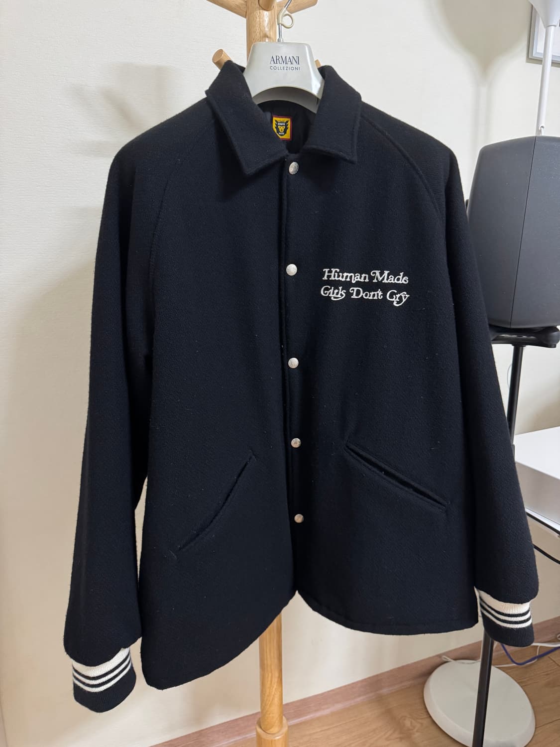 휴먼메이드 X 베르디 걸스돈크라이 바시티 자켓 XL 상품이미지4